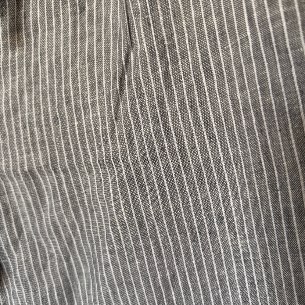 Chico’s Striped Gray Drawstring Shorts with pockets NWT cabincore, backyard bbq, - Picture 11 of 12